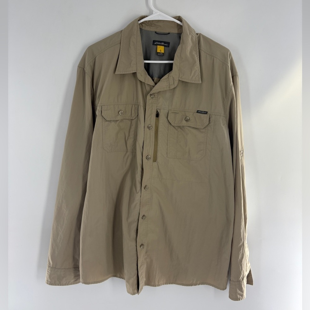 Eddie Bauer Men's Tan Shirt Jacket